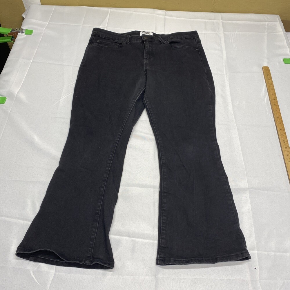 Denizen from Levi's Mid Rise Bootcut Black Denim Jeans Size 16S x 33x30